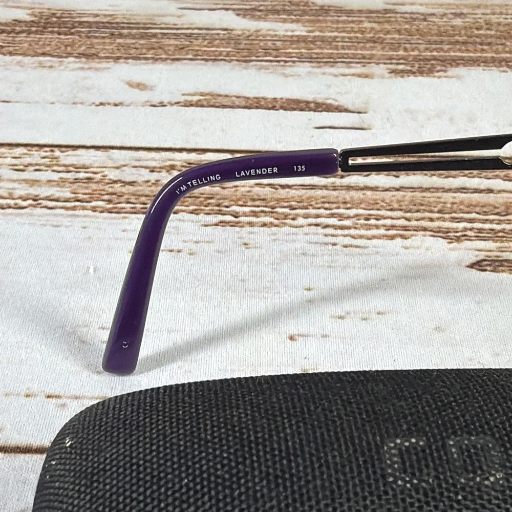 Converse I'm Telling Lavender Half Rim Eyeglass Frames 47-18-135 Used
